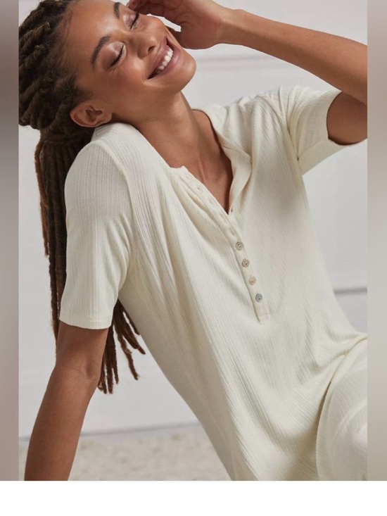 Anthropologie Dresses & Skirts - Anthropologie Orla Short Ribbed Sleeved Henley Maxi Dress - NIP